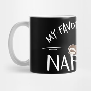 My Favorite Color Is Naptime Cute Sleepy Napping Sloth Mug